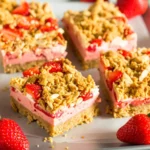Strawberry Shortcake Ice Cream Bars Recipe: Easy No-Churn Recipe 10 close-up of layered strawberry shortcake ice cream bars