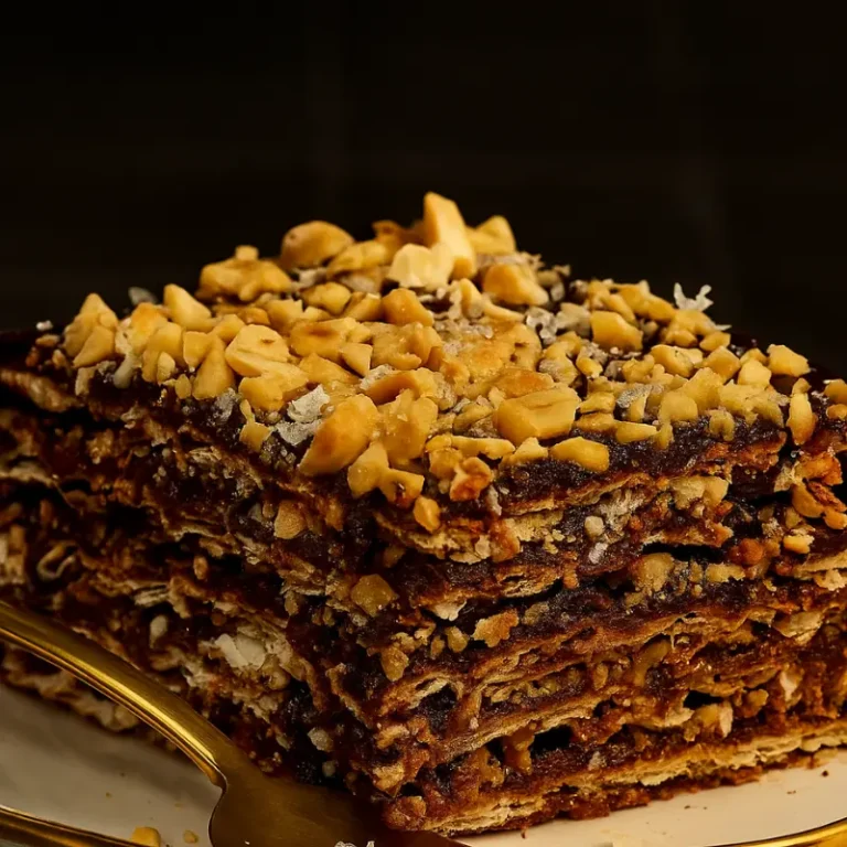 Rich and Easy Passover Dessert Recipes for 2025 8 Sliced chocolate caramel matzo bar topped with chopped peanuts