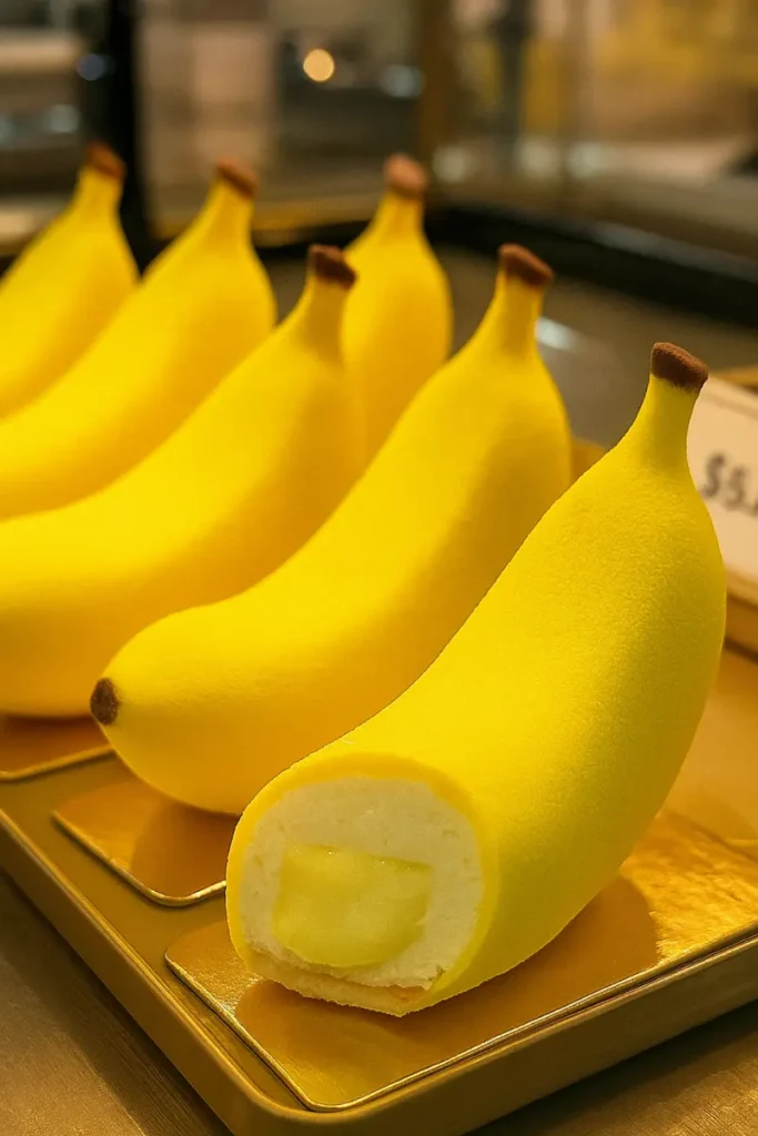 Banana Shaped Pastry 13 Banana shaped pastry inside branded pastry box