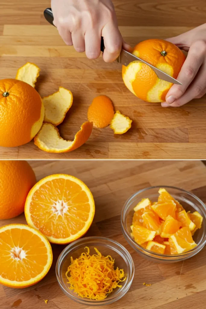Orange Shaped Pastry 15 Orange Shaped Pastry in a pot of boiling water during preparation