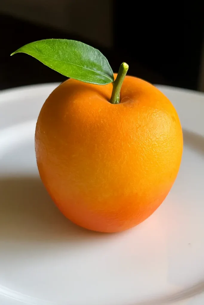 Orange Shaped Pastry 22 fully decorated orange pastry with realistic peel