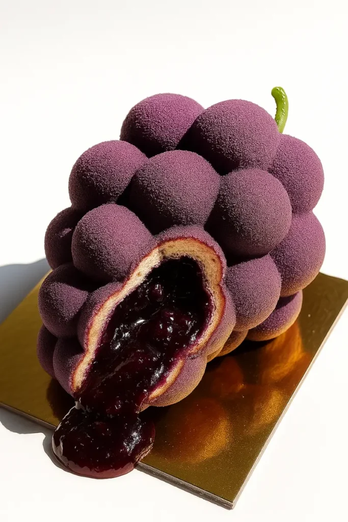 Grape Shaped Pastry 2 Fresh grapes being blanched for use in a grape shaped pastry