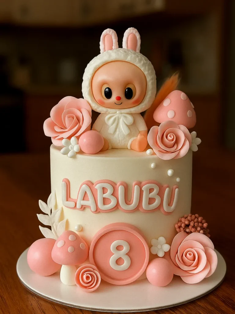 Labubu Cake Topper Ideas That Will Make You Smile Big 11 Printable Labubu cake topper with cut-out PNG design and soft colors