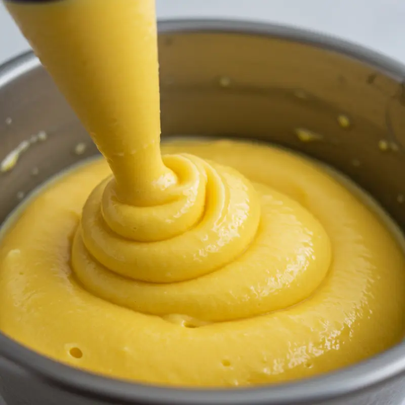 Mango Shaped Ice Cream: 5 Viral Flavor Desserts 12 preparing the mango ice cream base for molding