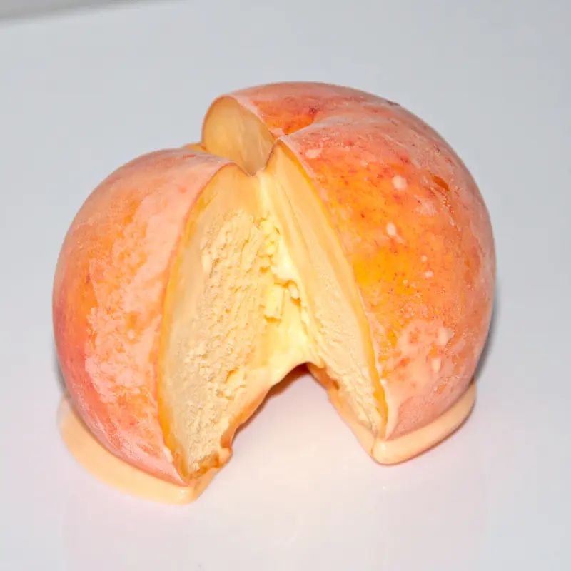 Fruit Shaped Ice Cream: 10 Amazing Viral Desserts 14 peach shaped ice cream dessert