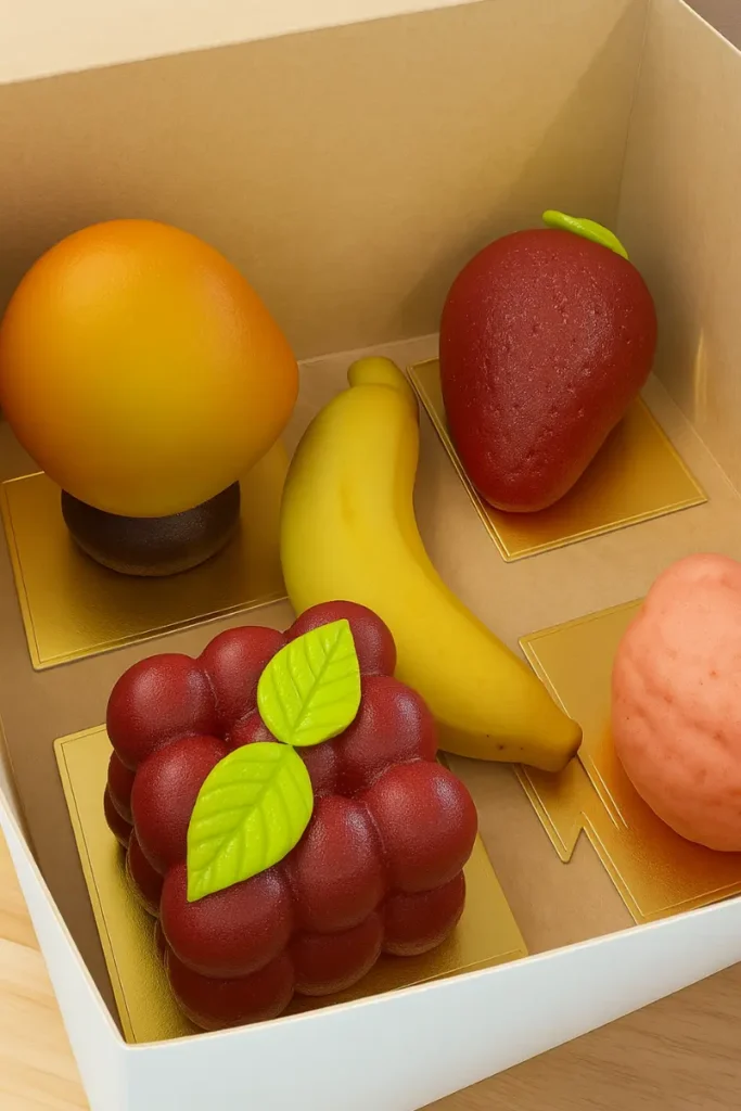 Dessert Shaped Like Fruit: Pastries That Will Amaze You 9 Smooth pear-style dessert with creamy yellow glaze