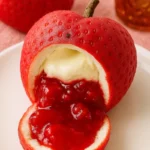 Strawberry Shaped Pastry 9 Realistic strawberry shaped molded mousse pastries