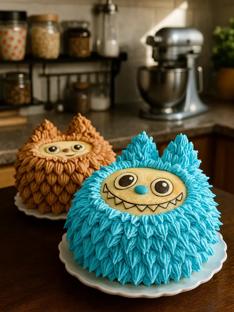 Labubu Ice Cream Cake: The Most Wanted Viral Treat 13 labubu ice cream cake in teal with bunny ears and pink paws