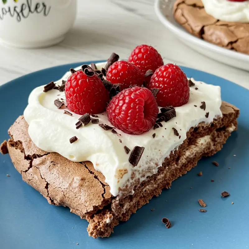 Nigella Chocolate Pavlova: Make Easy Sweet Recipe 14 Thick whipped cream being mixed in a chilled bowl