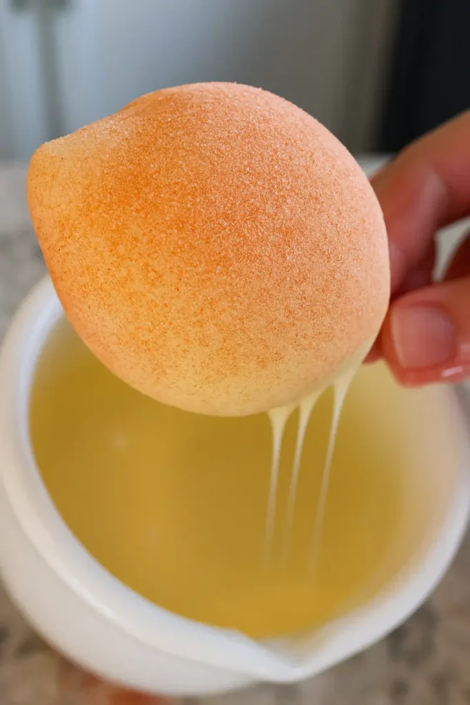 Viral Peach Ice Cream Recipe 25 peach-shaped ice cream bar dipped in smooth white chocolate