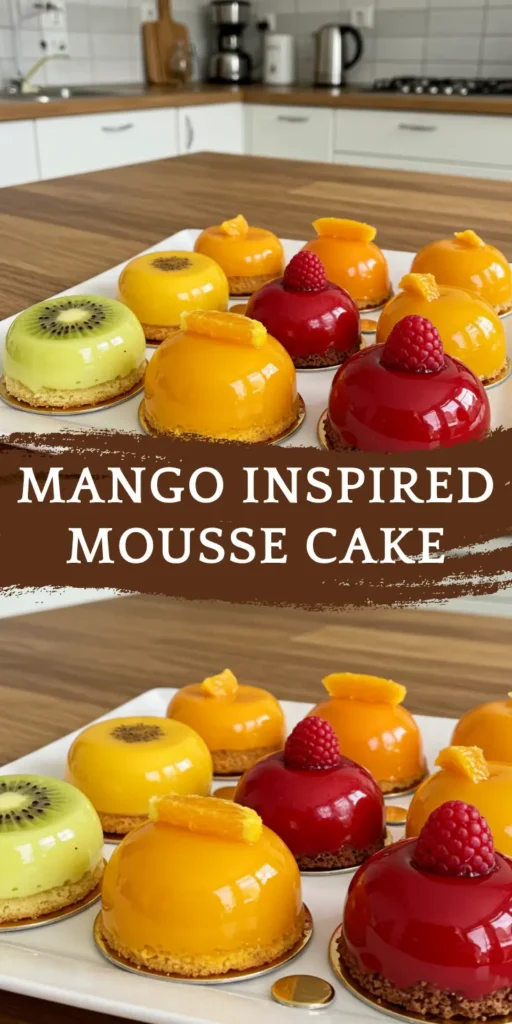 Unbelievably Fun Fruit Shaped Mousse Cakes To Try Now 14 mango shaped mousse cake with gradient orange and green shell