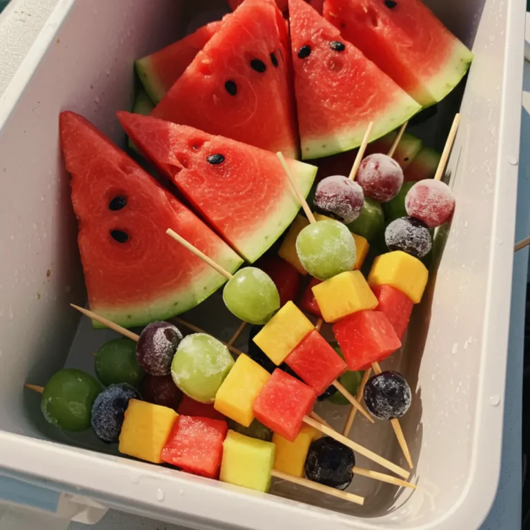 25 Easy Snacks for Boating You’ll Love 9 Refreshing fruit snacks for boating with frozen grapes, watermelon chunks, and skewered kabobs