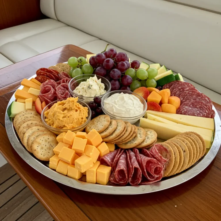 Snacks to Bring on a Boat: Easy, Mess-Free Picks 7 tackle-style box filled with salami, cheese, pretzels, crackers, and nuts for a fishing trip