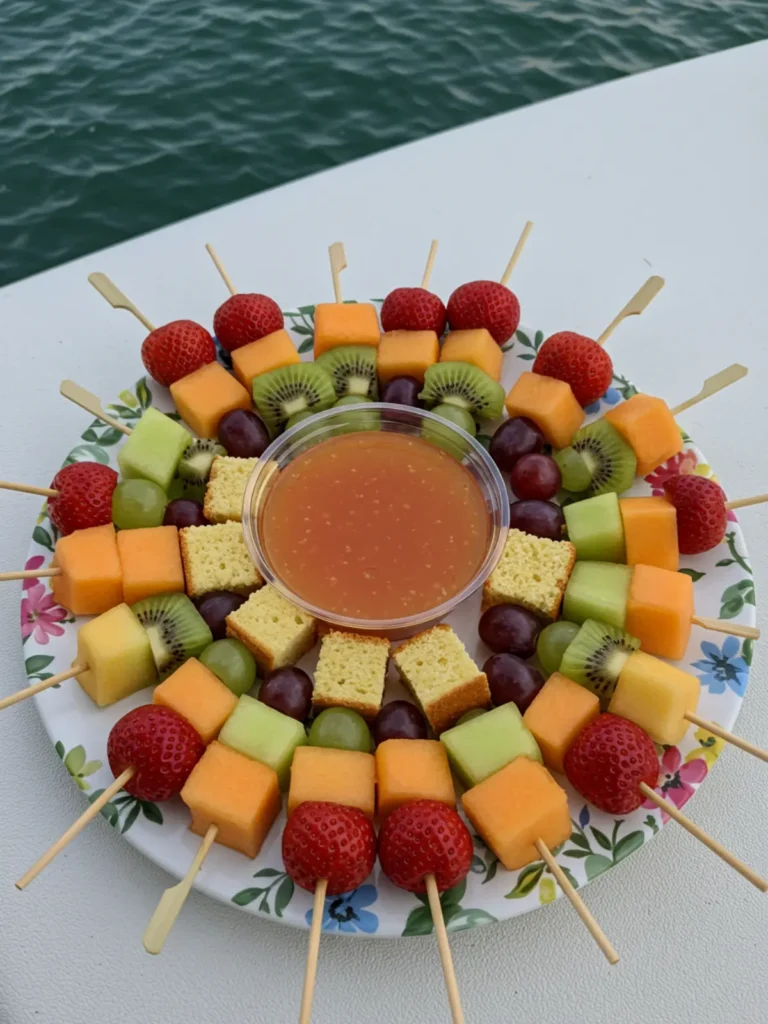 12 Finger Food Ideas for Boating 7 Finger food ideas for boating with tropical fruit kabobs and creamy dipping sauce