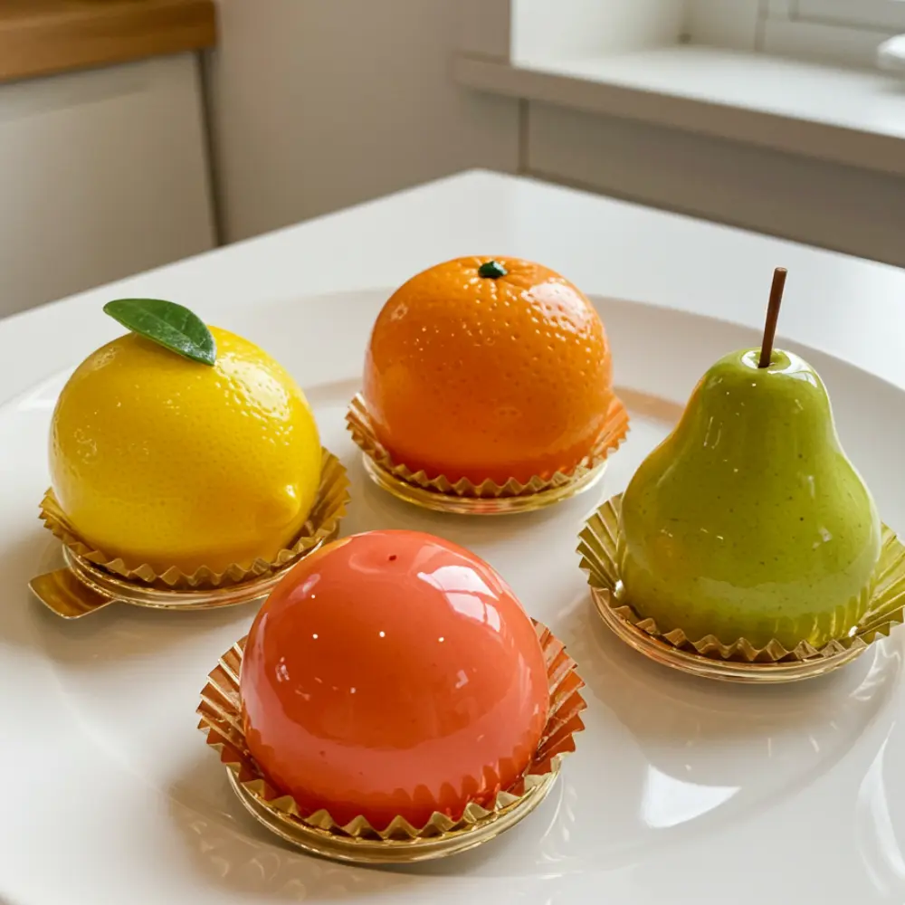 Moist Cranberry Orange Muffins with Streusel Topping 3 tropical mousse cake with dotted chocolate details