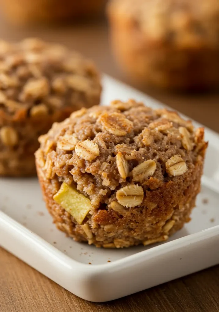 35 Super Easy Snack Ideas for School 24 Baked apple cinnamon oatmeal bites on a plate, a wholesome and easy snack idea for school.