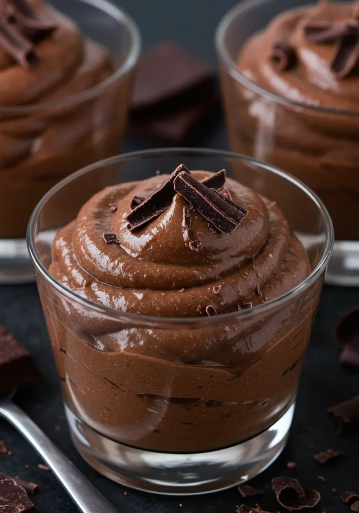35 Super Easy Snack Ideas for School 41 A small pot of chocolate avocado mousse, a surprisingly easy snack idea for school.