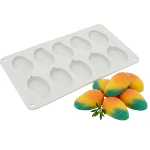 3D mango-shaped silicone mold for mousse cakes and desserts