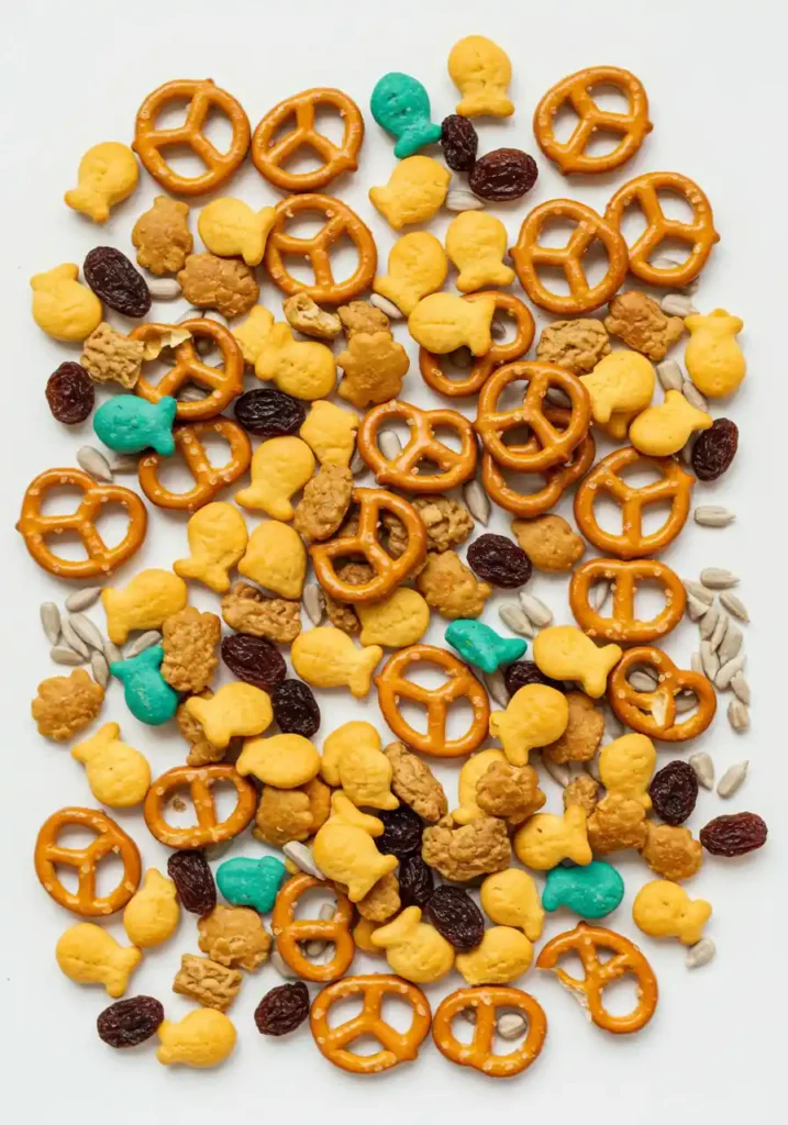 35 Super Easy Snack Ideas for School 8 A small bag of kid-friendly DIY trail mix, one of many easy snack ideas for school.