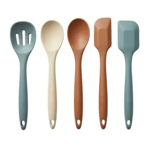 Heat-resistant silicone spatulas for baking and cooking