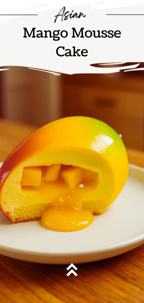 Asian Mango Mousse Cake – Amazing Recipe for Sweet Bliss 15 Baked sponge Asian mango mousse cake with layered mango puree and mousse