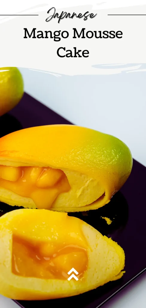 Japanese Mango Mousse Cake That Will Wow Everyone 14 Japanese mango mousse cake revealing golden mango purée inside