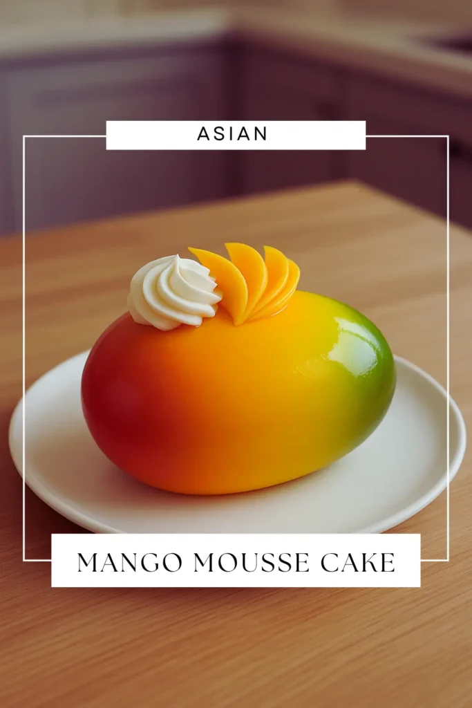 Asian Mango Mousse Cake – Amazing Recipe for Sweet Bliss 13 Asian mango mousse cake infused with coconut cream and pandan jelly for a Thai-inspired twist