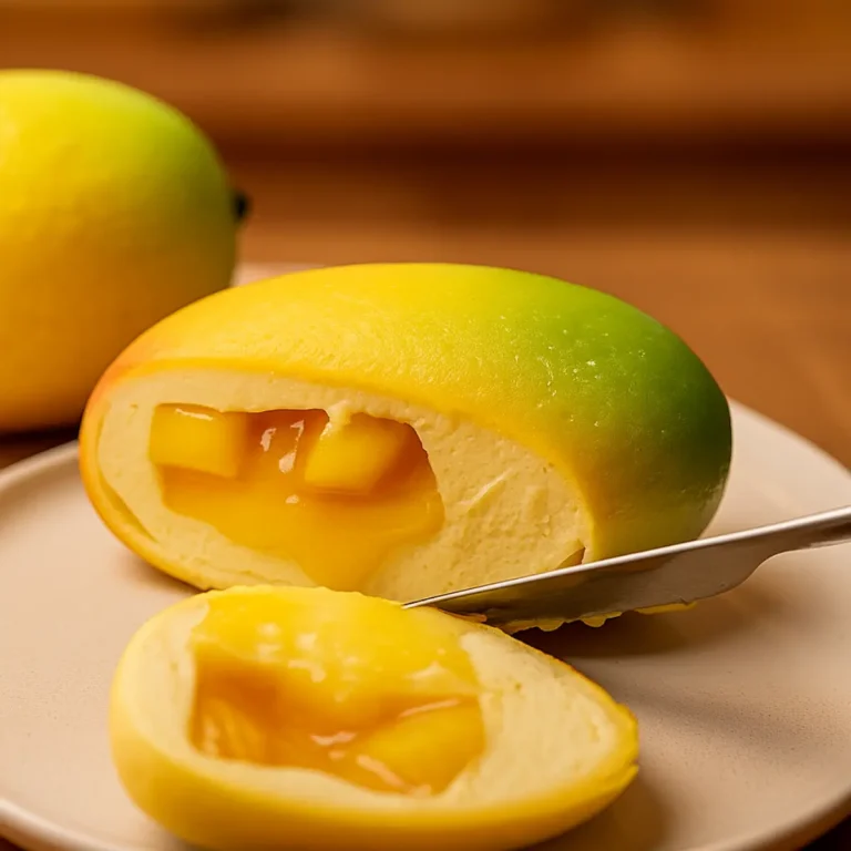 Mango Mousse Cakes: 12 Surprising Flavors You Must Try Now 10 Minimalist mango mousse cakes in tropical fruit shape served in an elegant setting