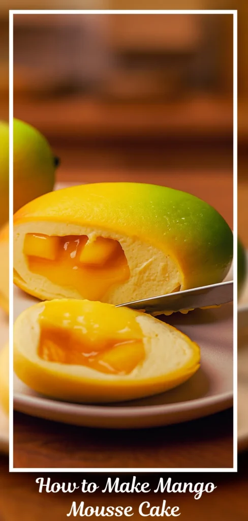 Mango Mousse Cakes: 12 Surprising Flavors You Must Try Now 14 Mango mousse cake with shiny mirror glaze effect in bright tropical tones