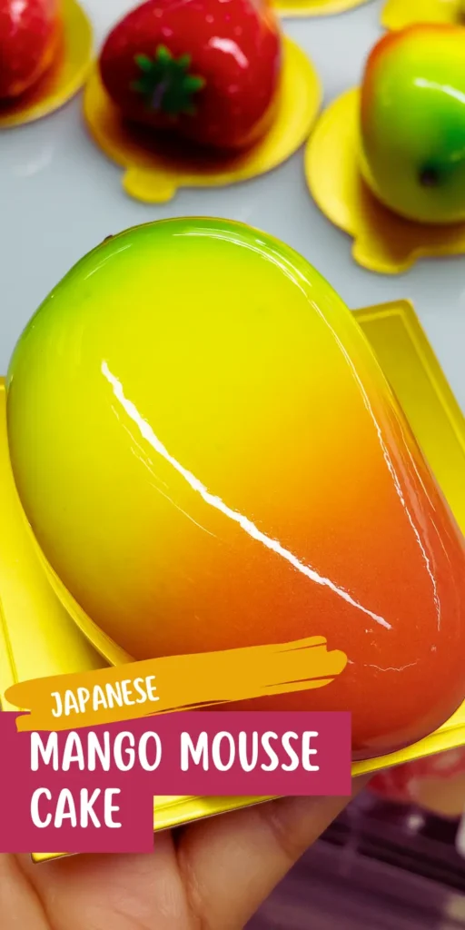 Japanese Mango Mousse Cake That Will Wow Everyone 12 Japanese mango mousse cake with a shiny gradient glaze