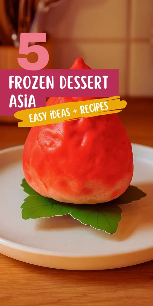 Friends of Asia Frozen Dessert created in the shape of a red strawberry