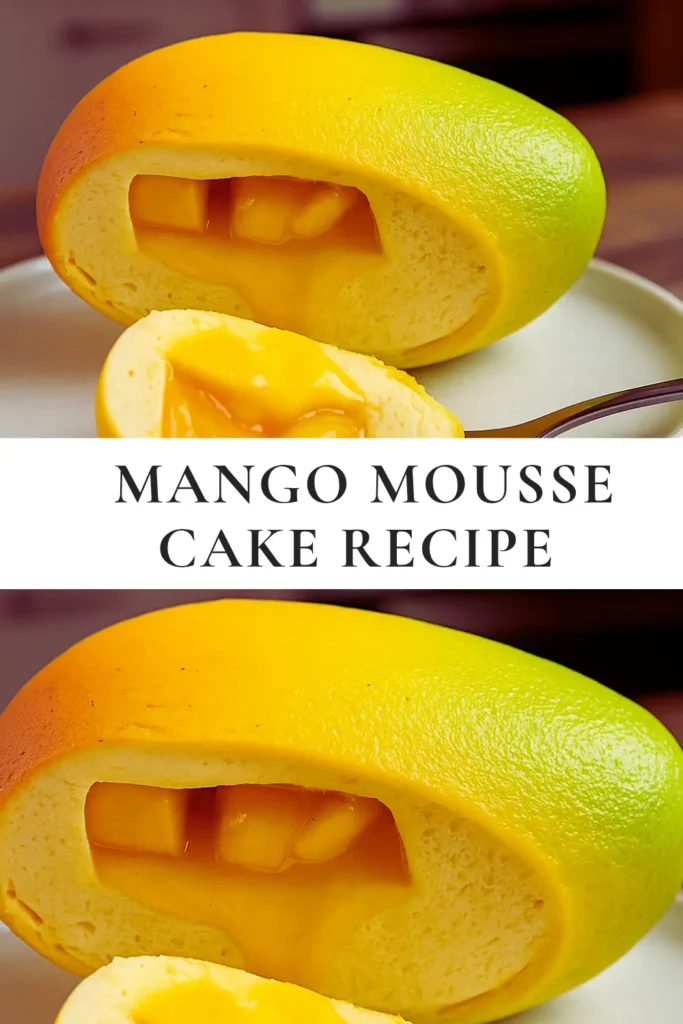 Vegan Mango Mousse Cake – 7 Irresistible Secrets You’ll Love 15 Vegan mango mousse cake with glossy red and yellow mirror glaze finish