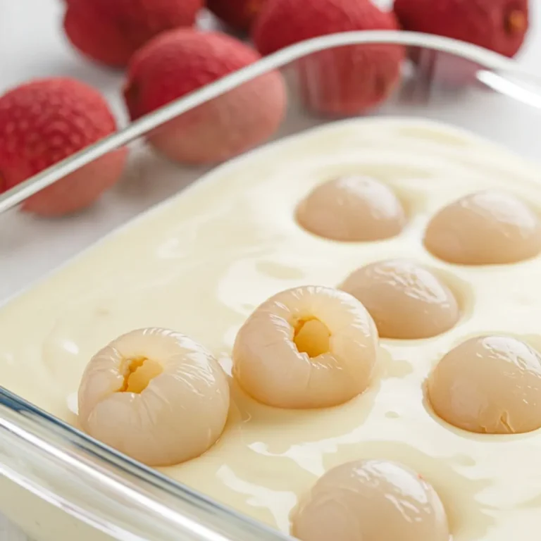 Lychee Panna Cotta Vietnamese Recipe: Easy & Creamy 14 A spoonful of silky Vietnamese lychee panna cotta showing its perfectly smooth, glistening texture.