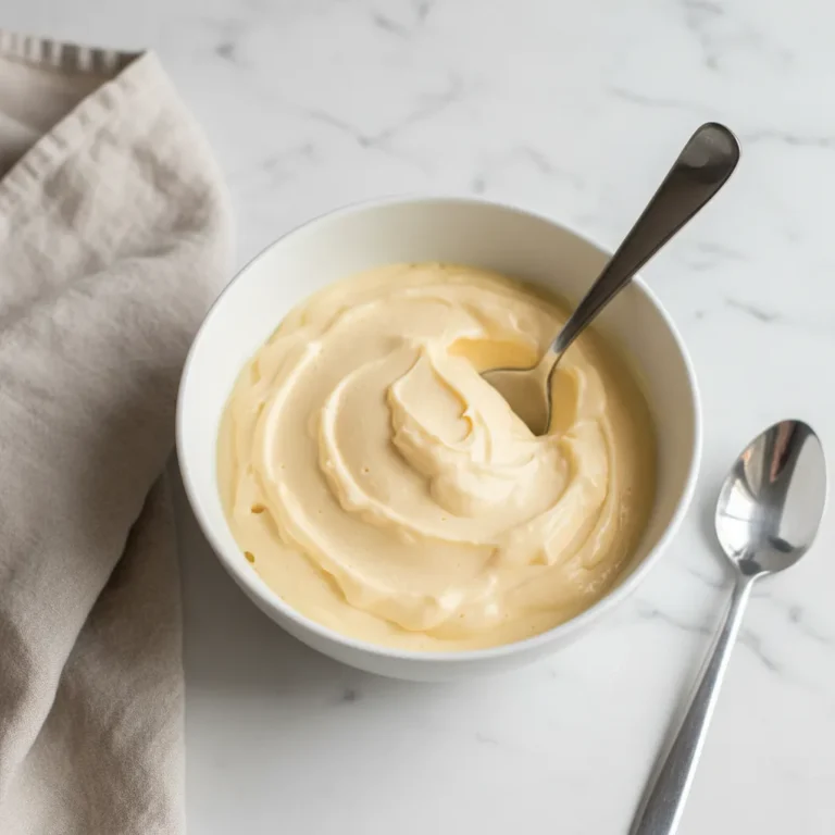 Simple ingredients like egg yolks, heavy cream, and vanilla for a Ninja Creami custard recipe.