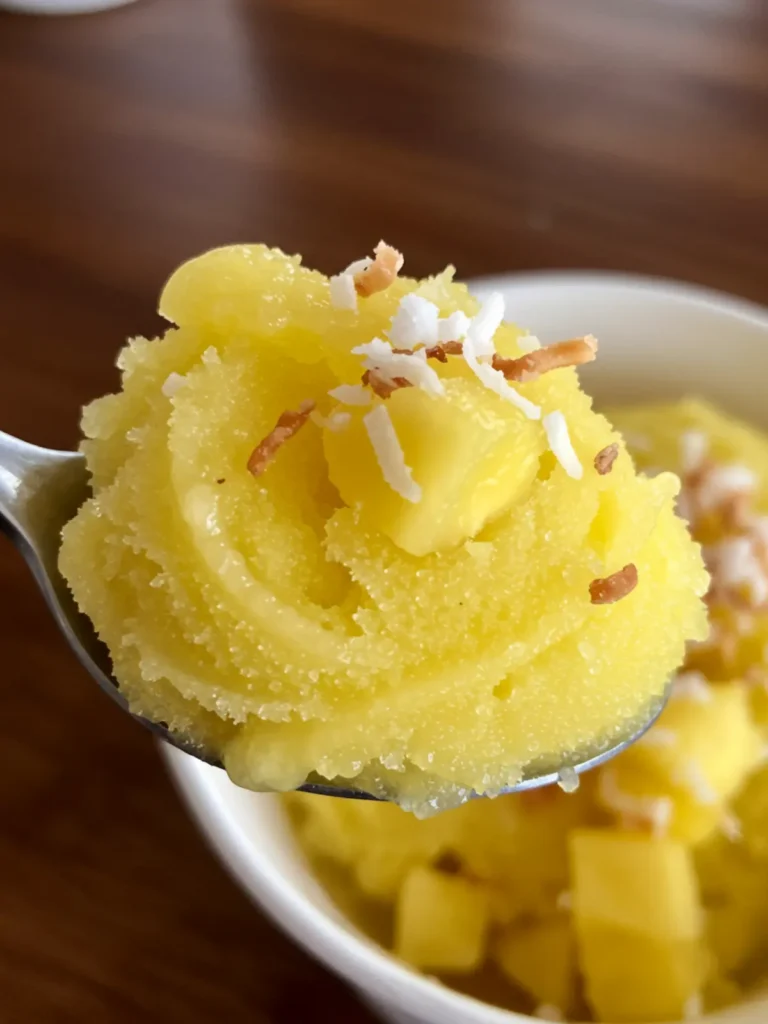 The liquid base for a ninja creami dole whip recipe inside the pint container before freezing.