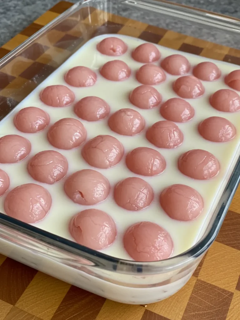 Viral Lychee Panna Cotta: The Easy Recipe You Need 19 A glass bowl of Vietnamese viral lychee panna cotta, or Khúc Bạch, featuring creamy cubes in a sweet syrup with lychees.