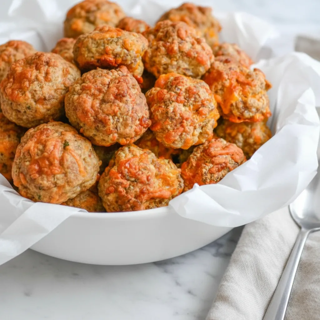 Easy Cheddar Bay Biscuit Sausage Balls