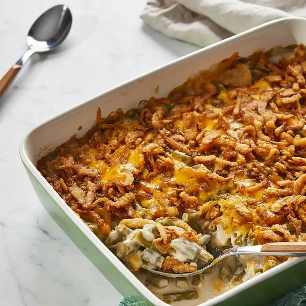 Cheesy Best Green Bean Casserole Thanksgiving