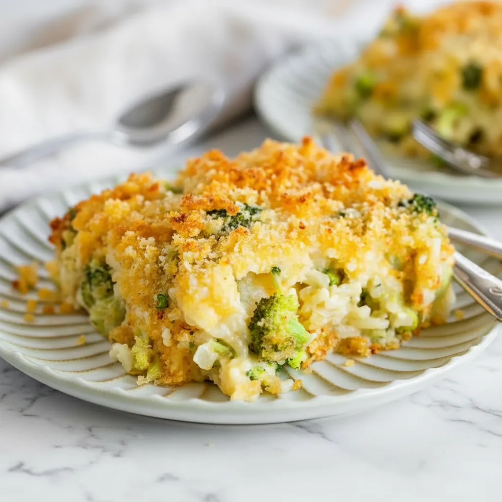 Easy Cheesy Broccoli Rice Casserole Recipe