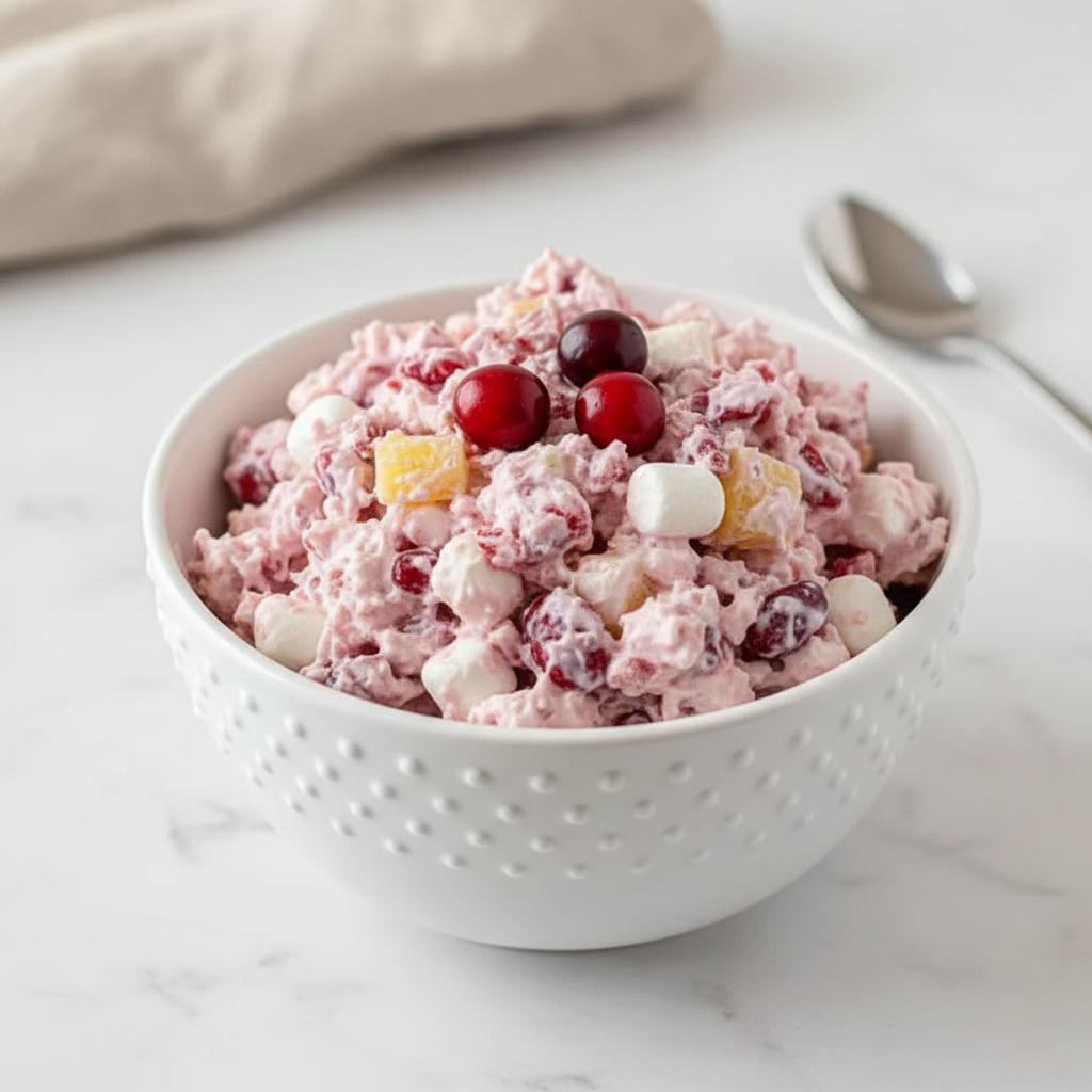Creamy Sweet Potato Pudding Pie Recipe 3 Easy Cranberry Fluff Salad with Marshmallows and Pineapple