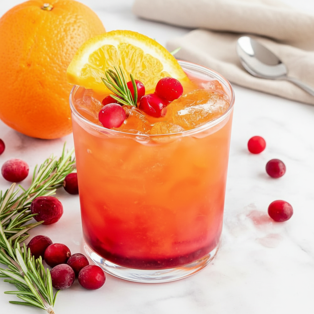 35 Super Easy Snack Ideas for School 5 Festive Cranberry Orange Rosemary Punch
