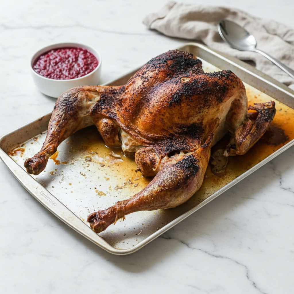 Juicy Oven Roasted Spatchcock Turkey Recipe for Holidays