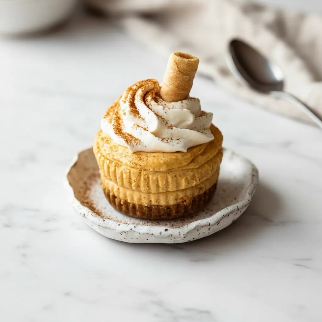 Easy Mini No Bake Pumpkin Spice Cheesecakes