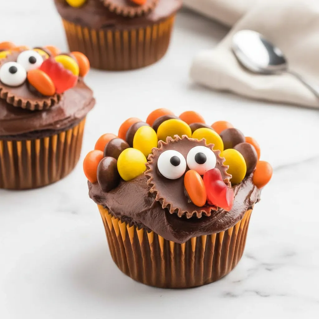 Easy Thanksgiving Turkey Cupcakes