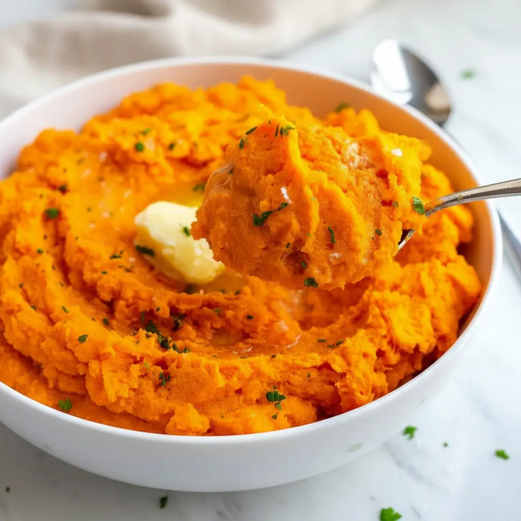 Simple Creamy Mashed Sweet Potatoes