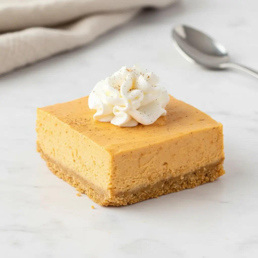 Simple No Bake Pumpkin Cheesecake Bars
