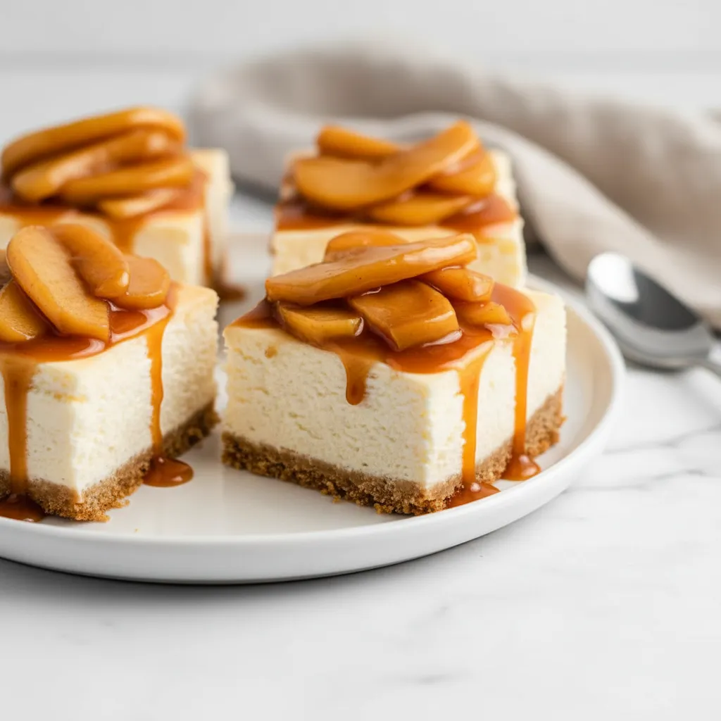 No-Bake Caramel Apple Cheesecake Bites
