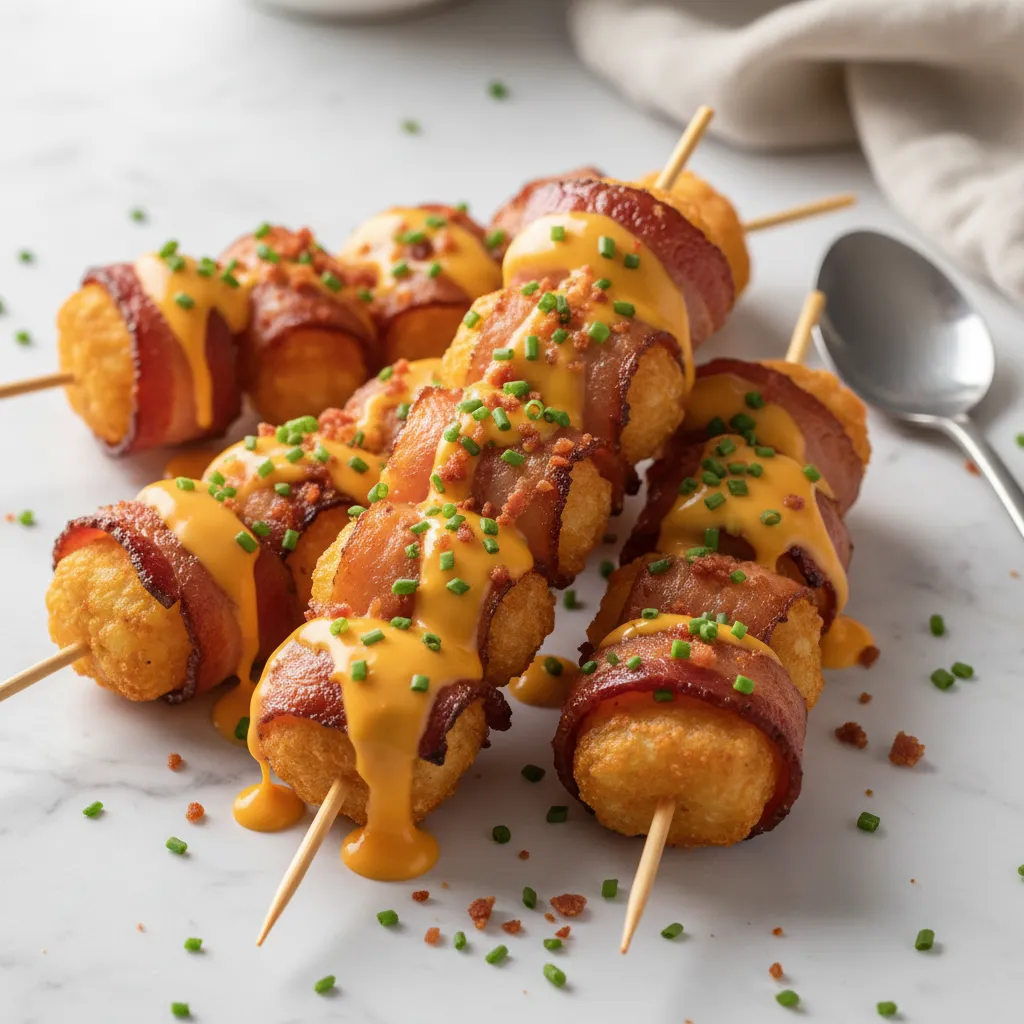 Amazing Loaded Tater Tot Skewer Thanksgiving Appetizer Recipes