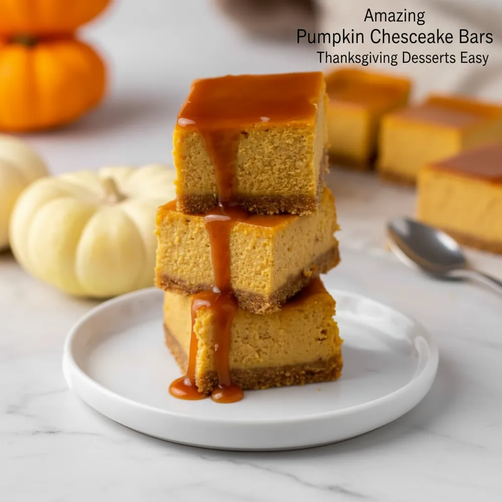 Amazing Pumpkin Cheesecake Bars Thanksgiving Desserts Easy