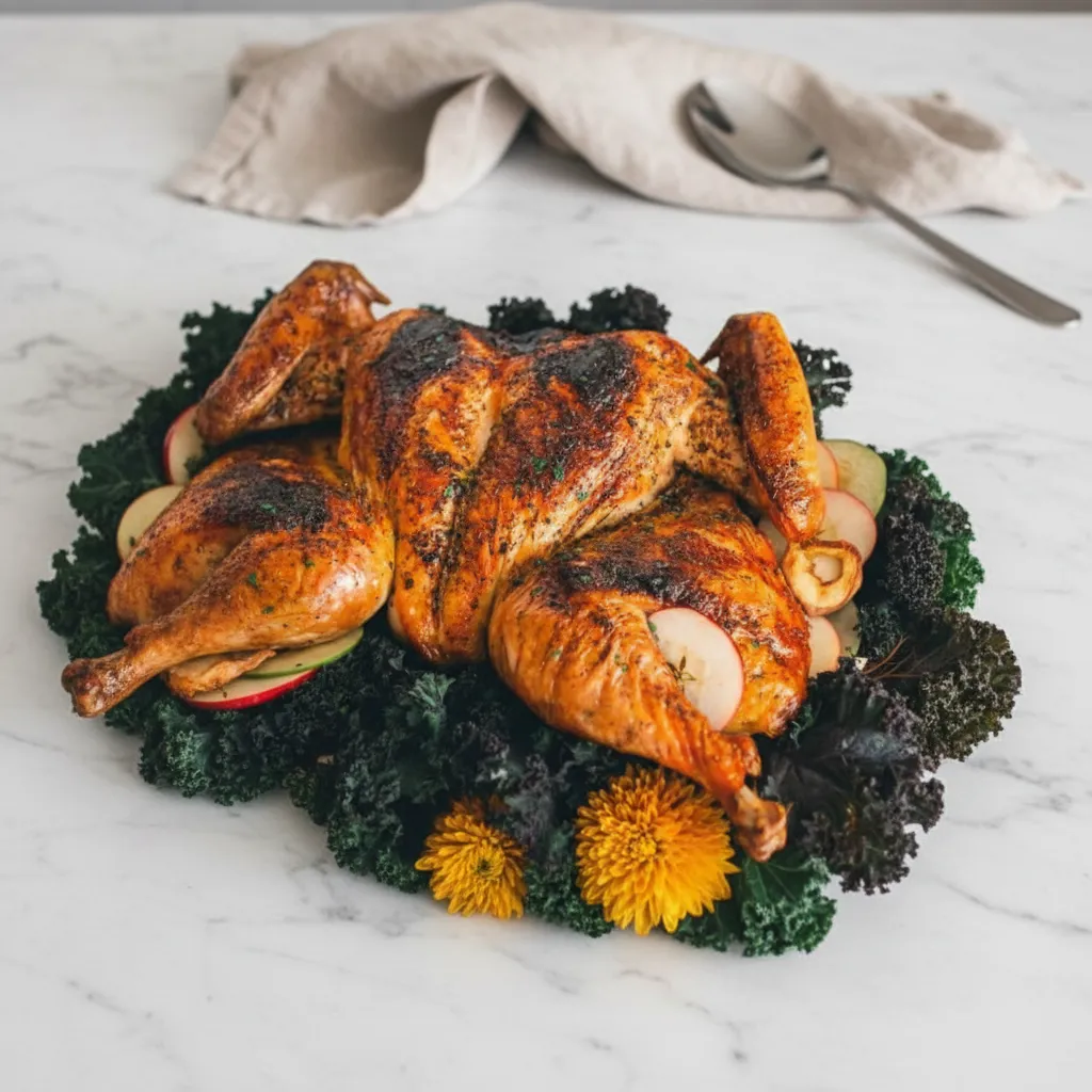 Amazing Spicy Spatchcock Turkey for Roasting